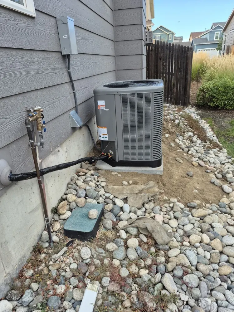 Side-yard condenser install