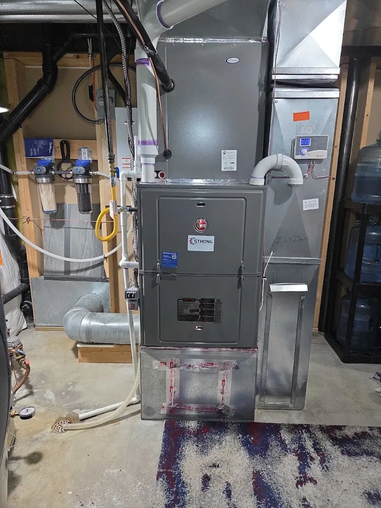 Basement furnace replacement, clean sheet-metal work