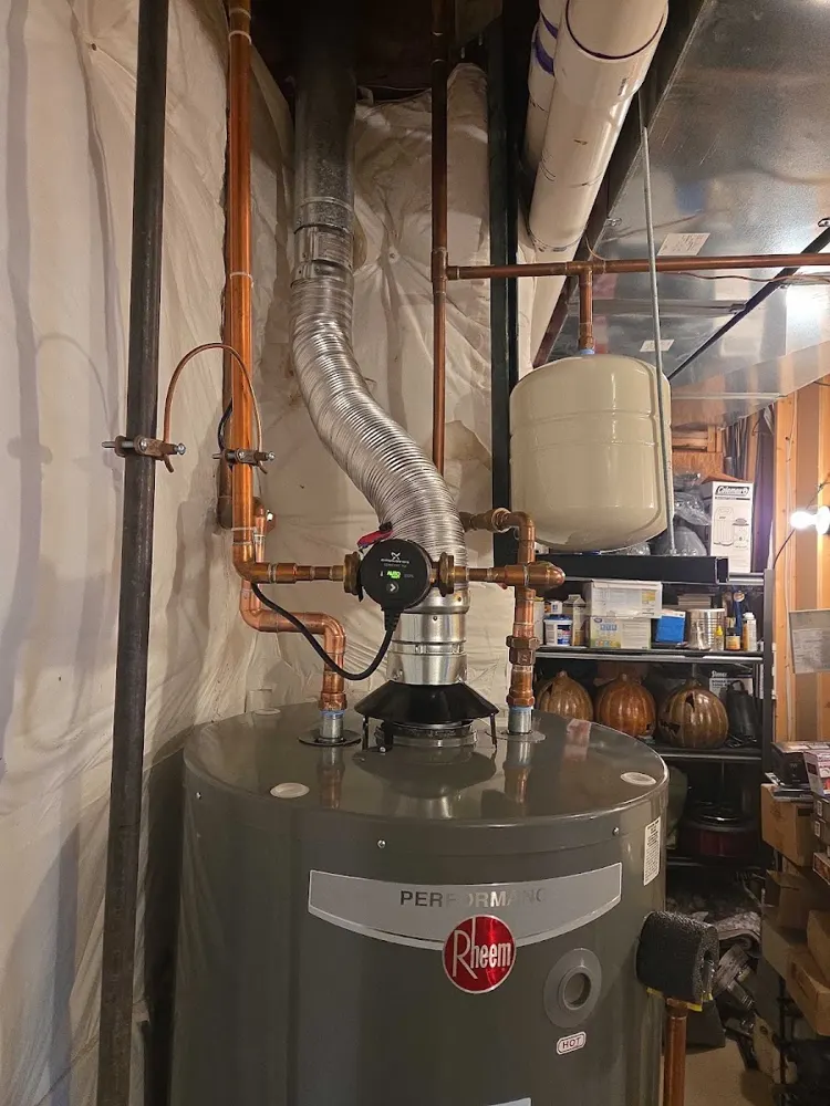 Rheem water heater install