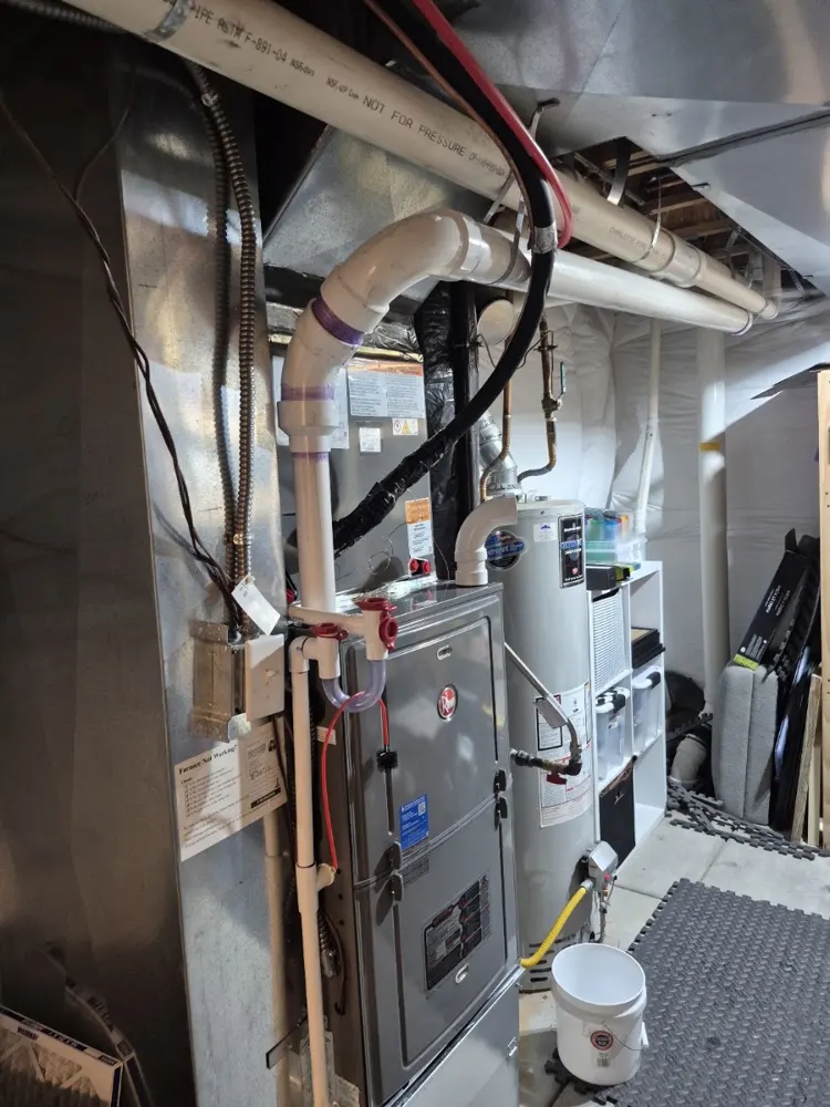 Furnace install in a tight utility room