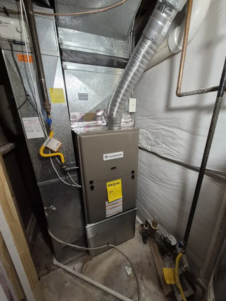Furnace replacement with new flex gas connection