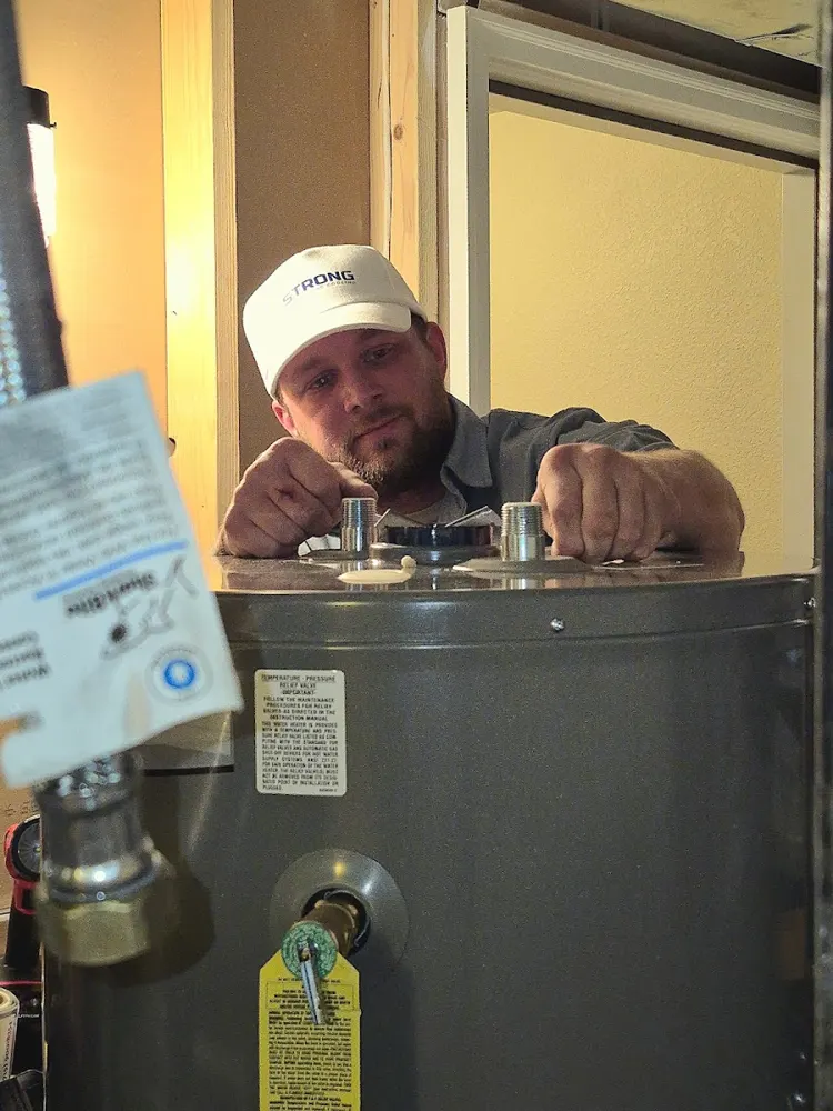 Finishing up a water heater install