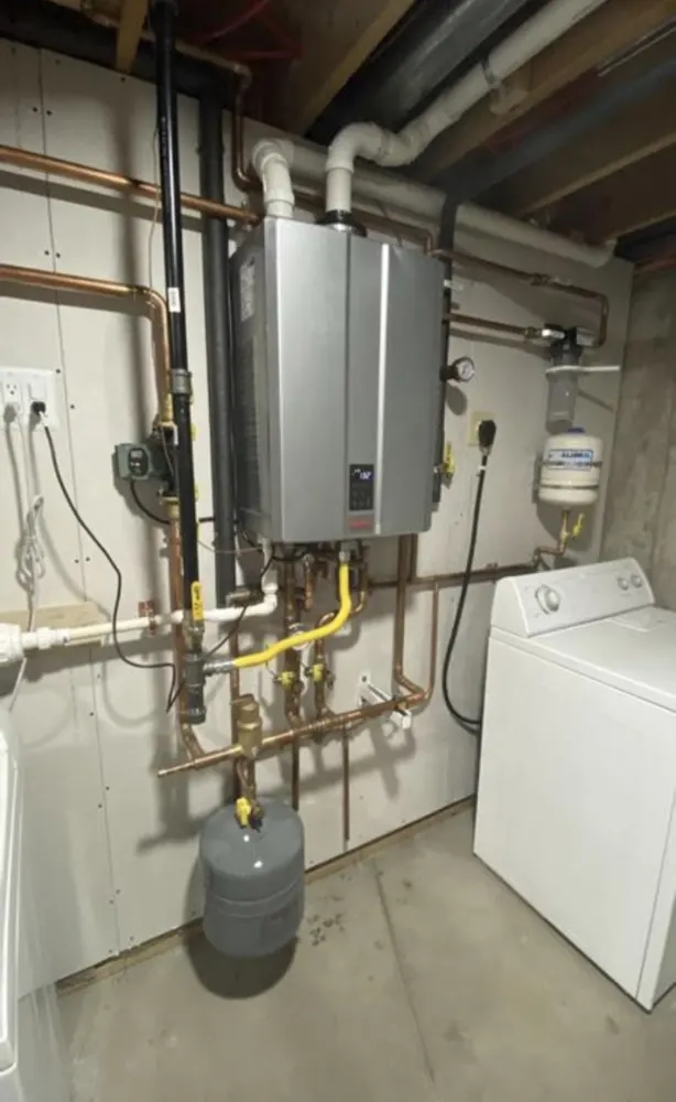 Tankless install in a laundry room