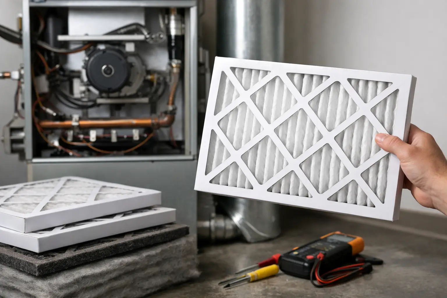 Furnace Filter Basics Every Owner Should Know 2 Hand Holding Air Filter Near Furnace